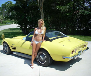 Corvette Babe Jigsaw Puzzles