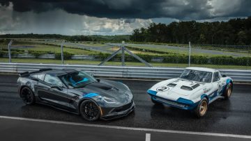 2017 Corvette Grand Sport and a 1963 Corvette Grand Sport
