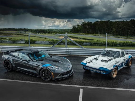 2017 Corvette Grand Sport and a 1963 Corvette Grand Sport